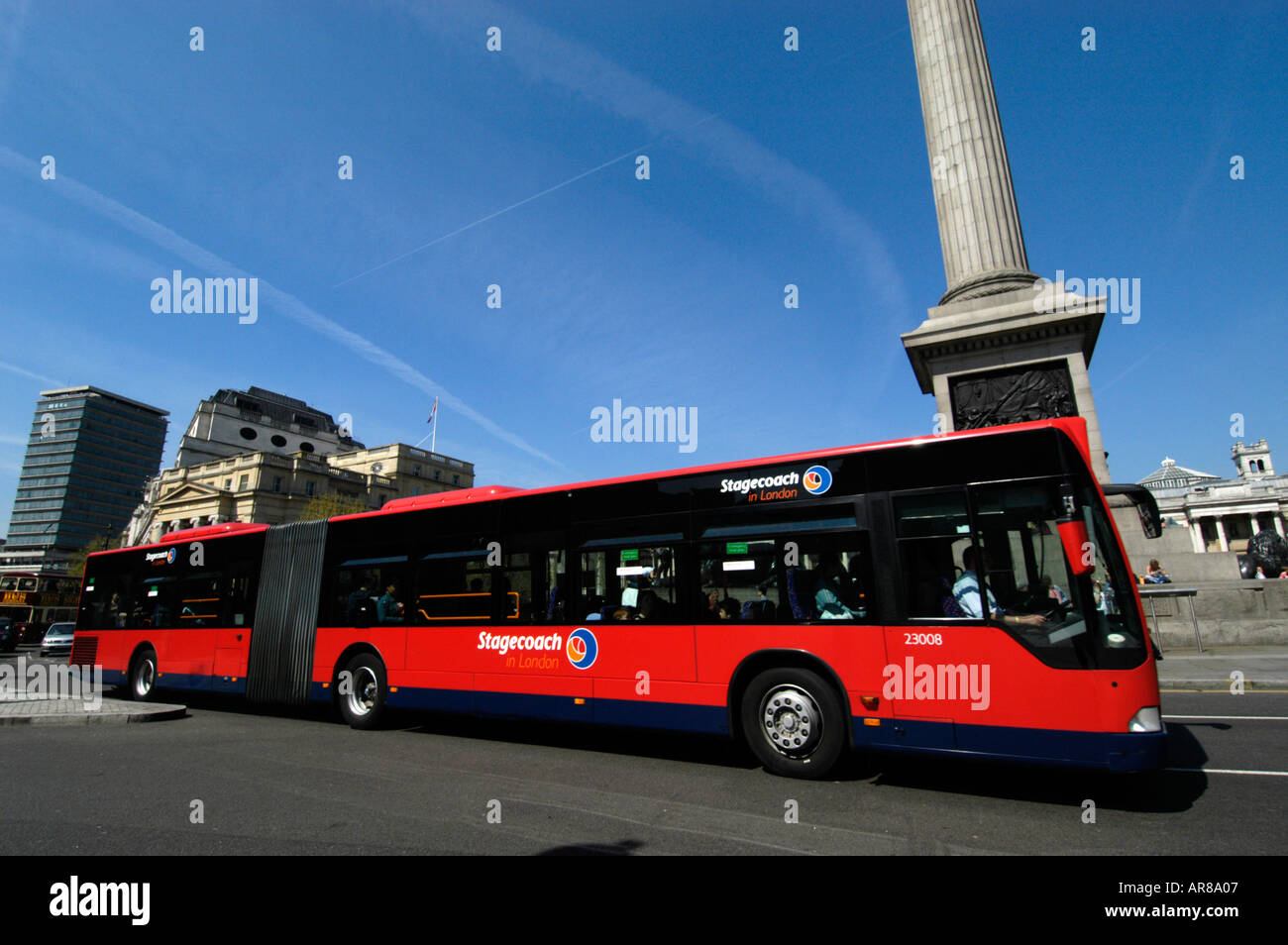 Stagecoach bendy bus London England UK Stock Photo
