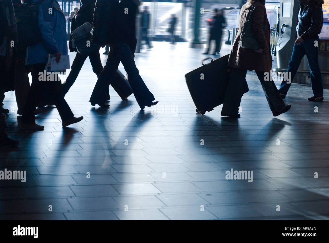 people traveling at the airport Stock Photo