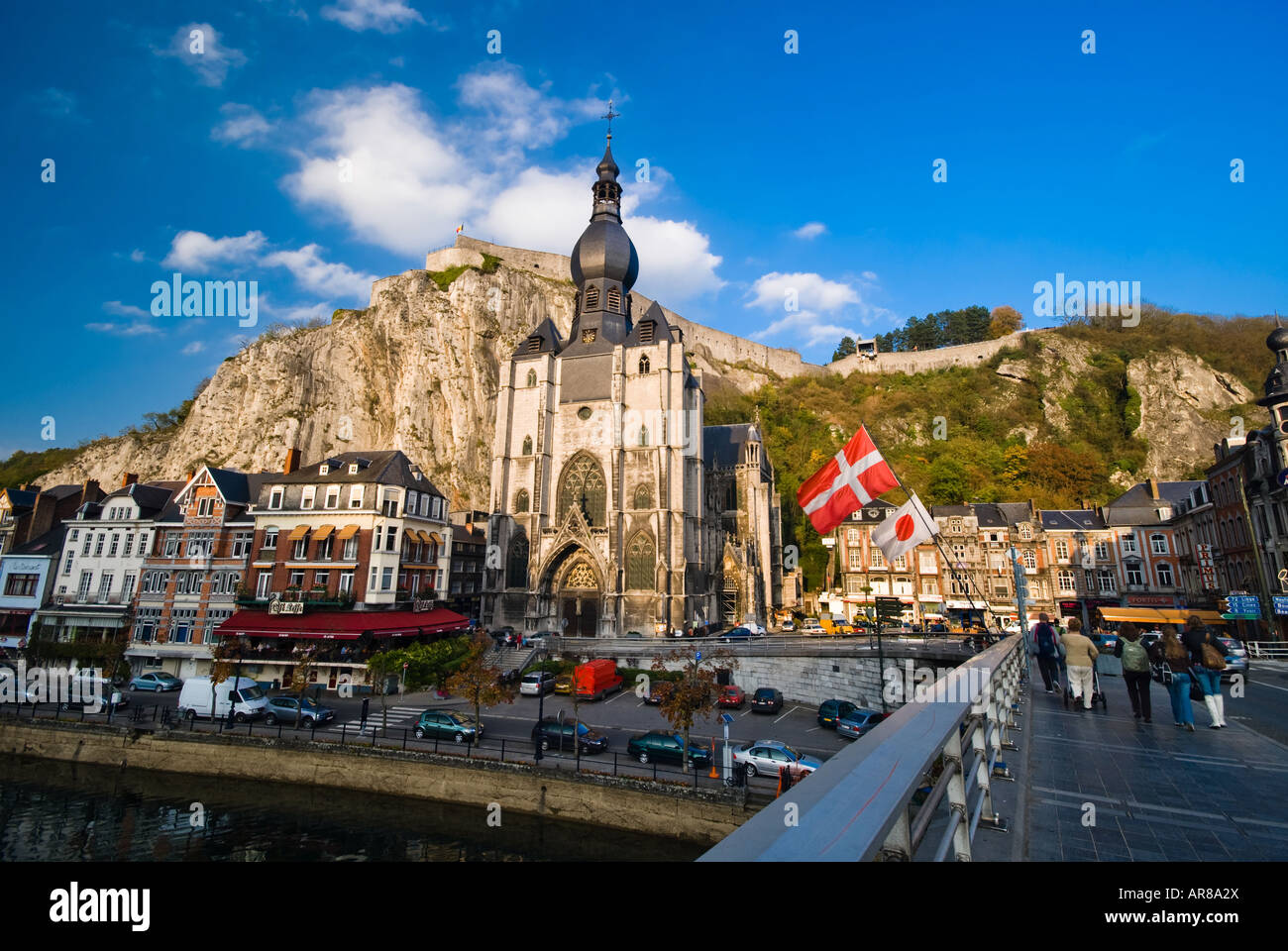 City of Dinant Belgium in the ardennes on a beautful day Stock Photo