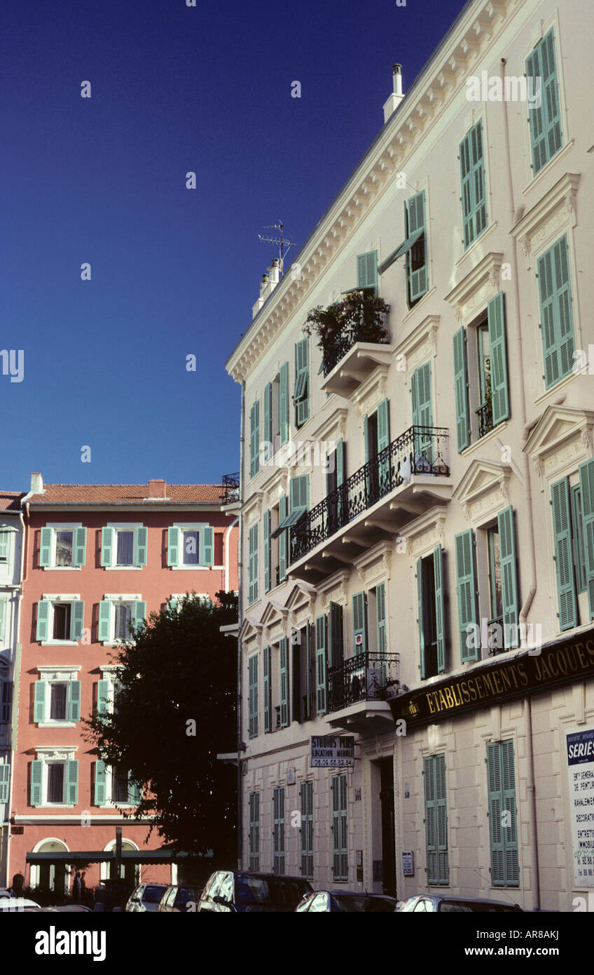 Street and buildings in Nice, France Stock Photo