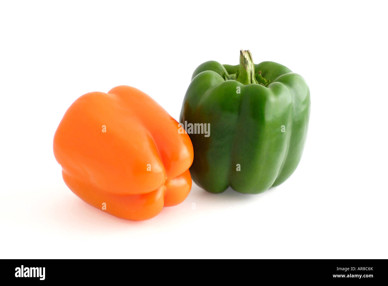 Green and Orange Bell Peppers Stock Photo - Alamy