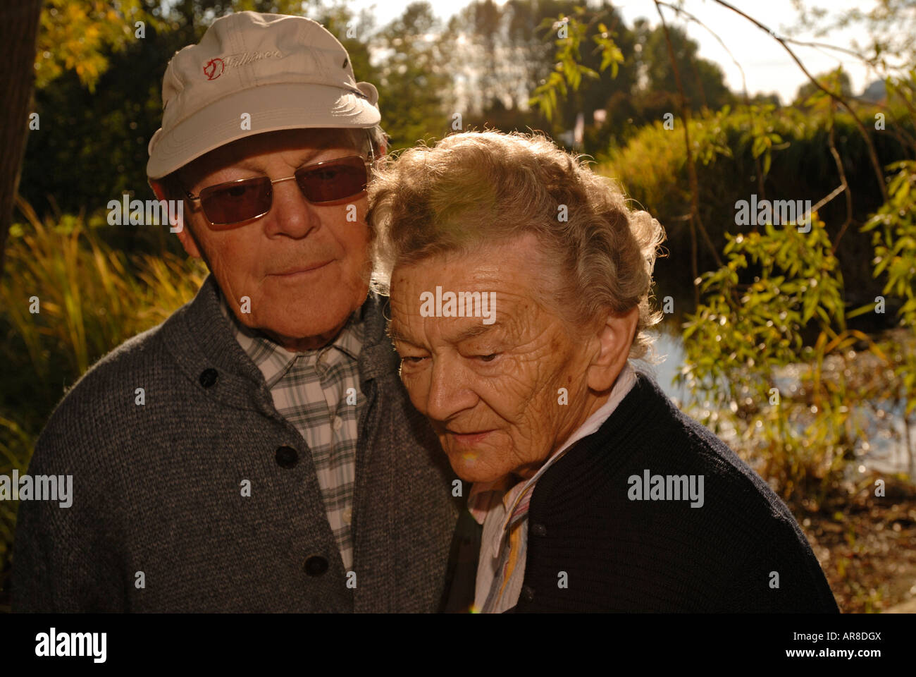 Autumn of life. Old couple. Stock Photo