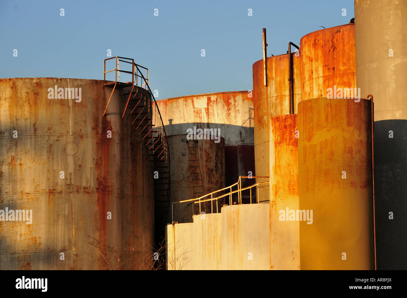 rusty tanks Stock Photo Alamy