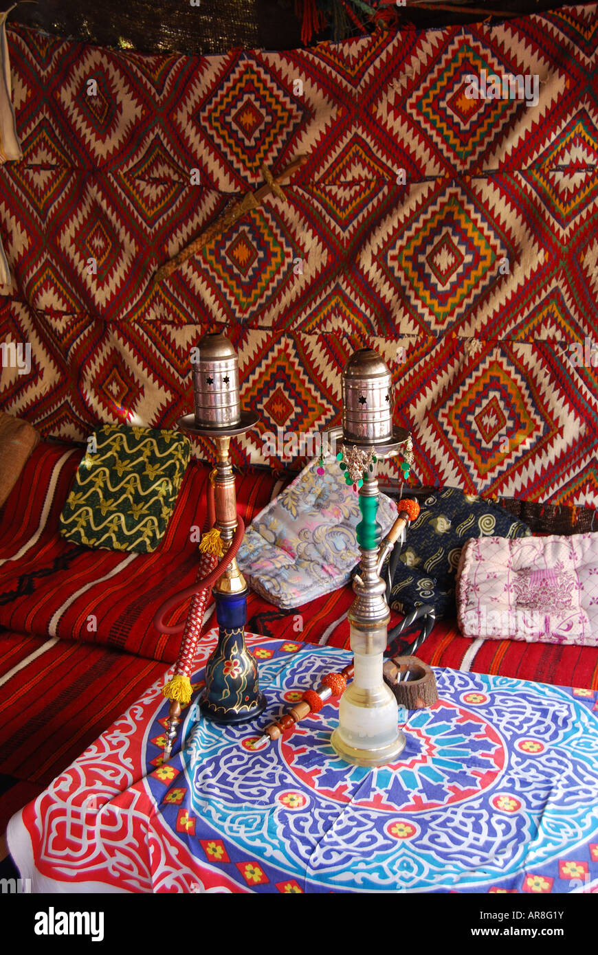 Bedouin tent, Taba Heights, Sinai Peninsula, Republic of Egypt Stock Photo