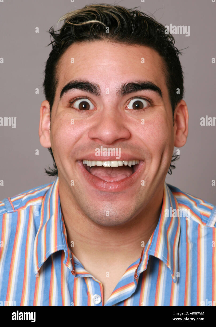 young man with a big smile Stock Photo Alamy