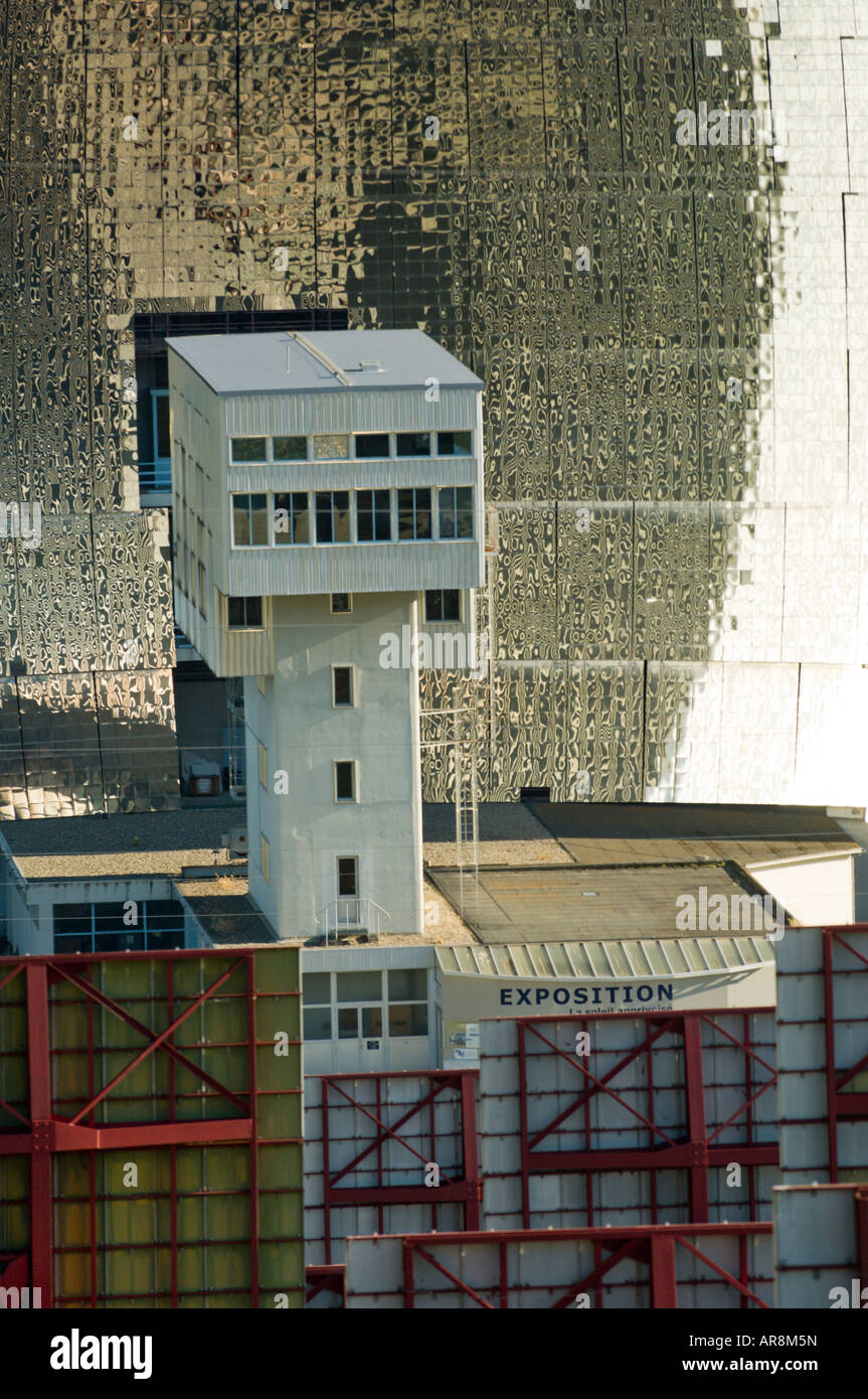 Odeillo Font Romeu experimental solar furnace, France: tower Stock ...