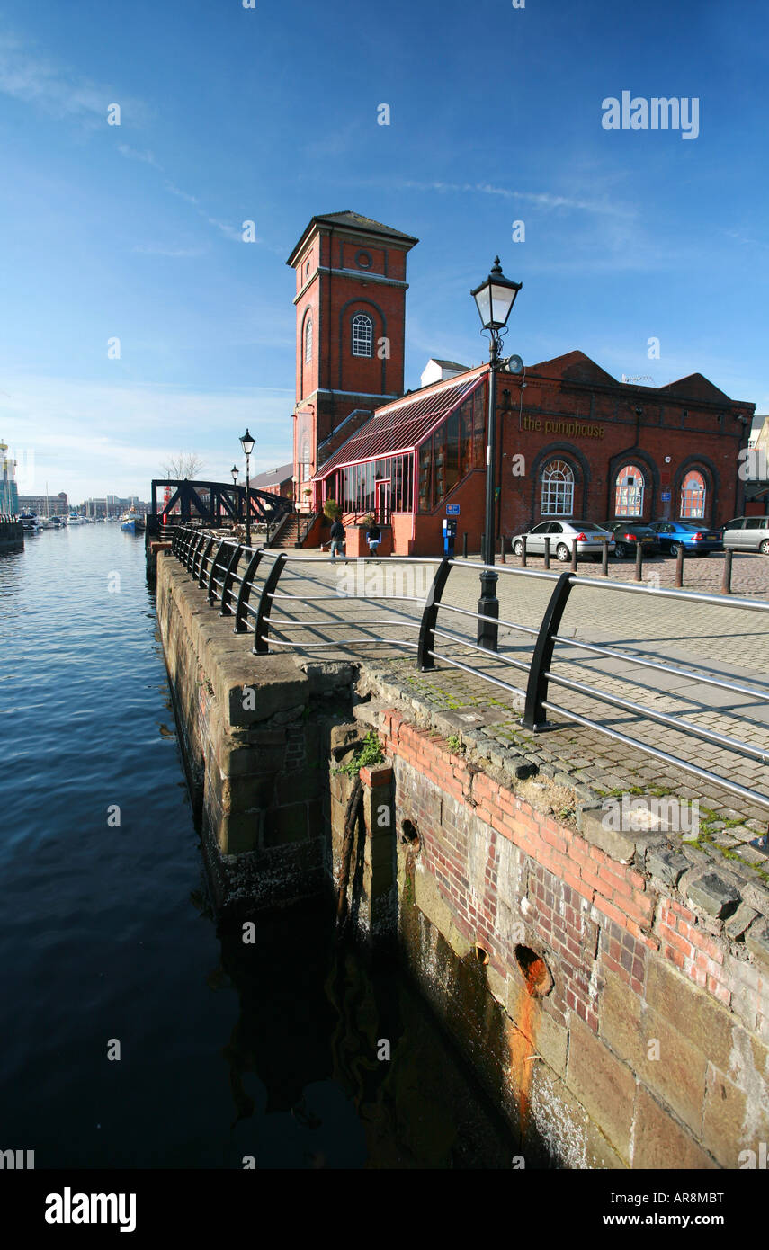The old Pump House restored and converted into a restaurant and bar on