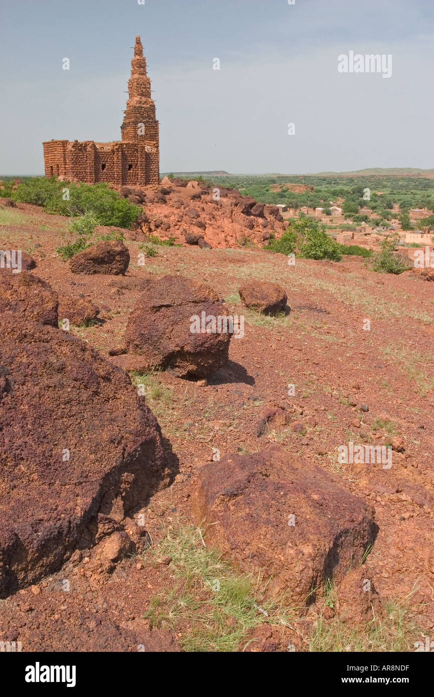 Mud-brick mosque at Bani, Burkina Faso Stock Photo