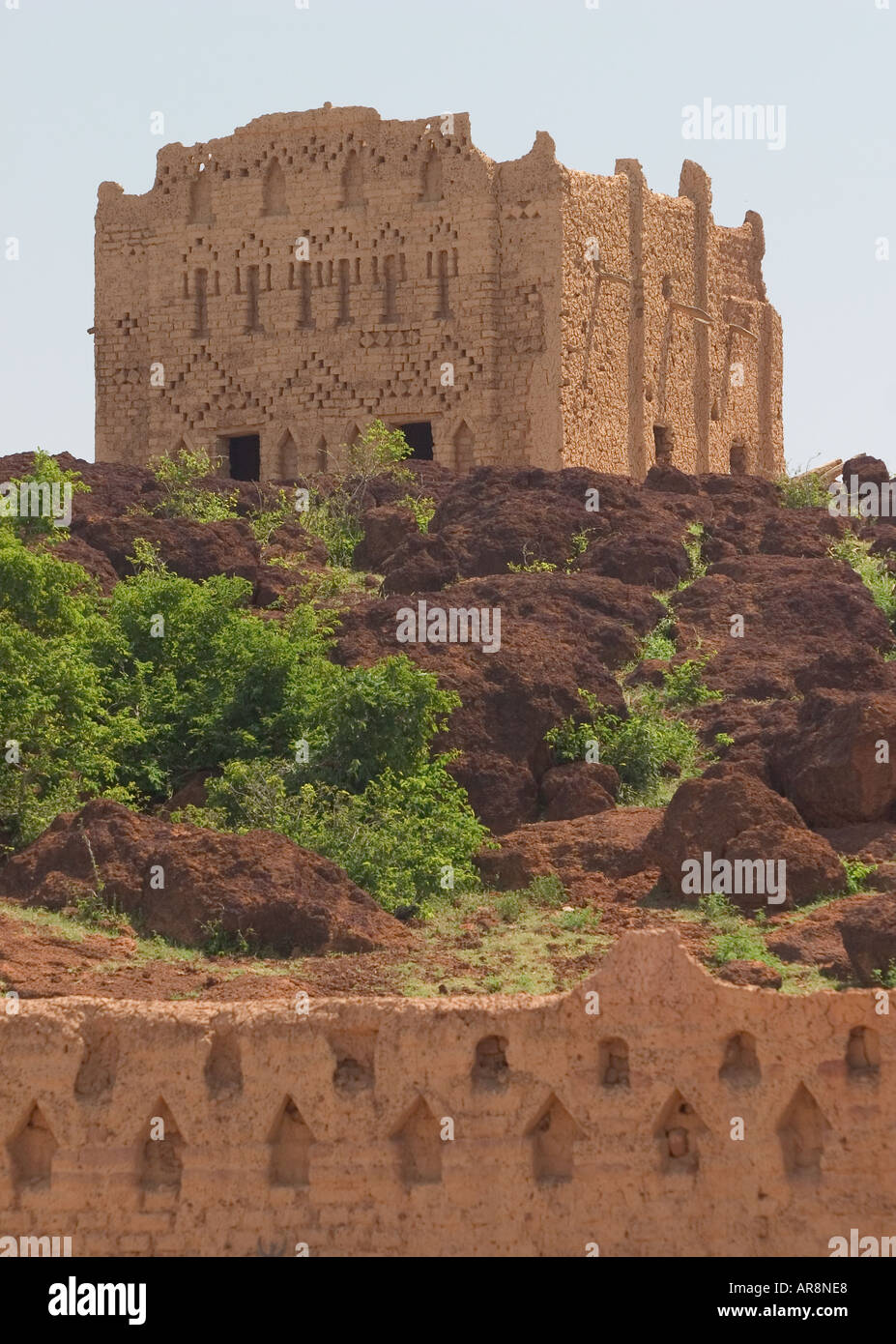 Mud-brick mosque at Bani, Burkina Faso Stock Photo