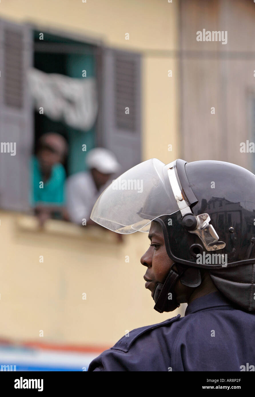 Anti-riot squad during election Stock Photo