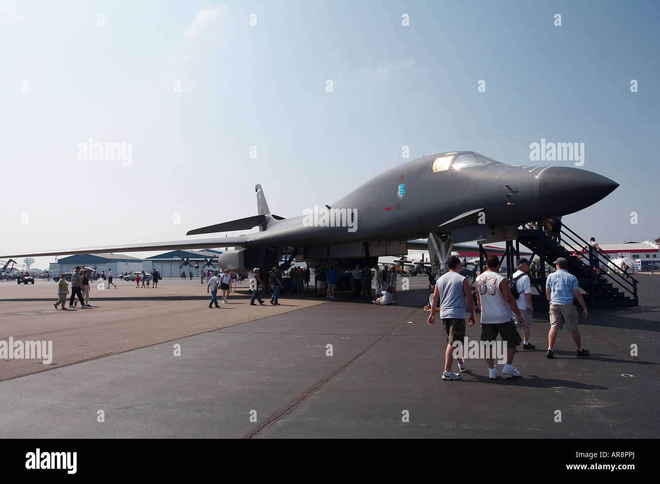 A B1 bomber on display at the Dayton Air Show Stock Photo