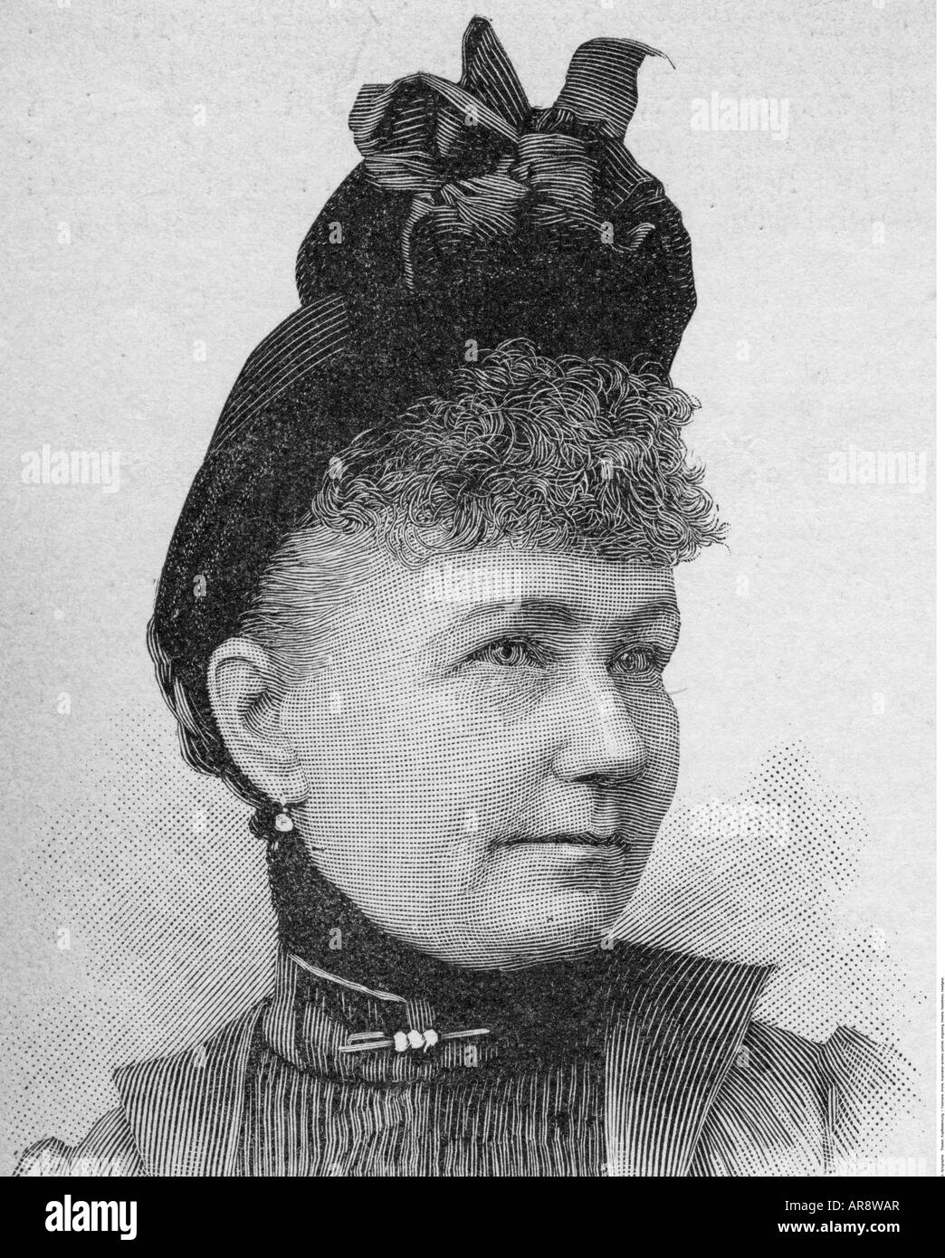 Yeamans, Annie, Australian actress, portrait, engraving, Stock Photo
