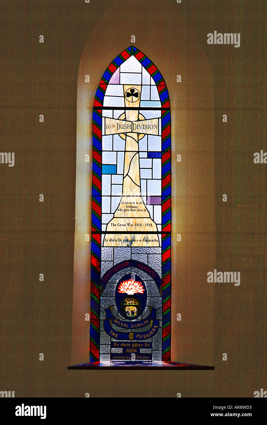 Stained Glass Church Window Stock Photo