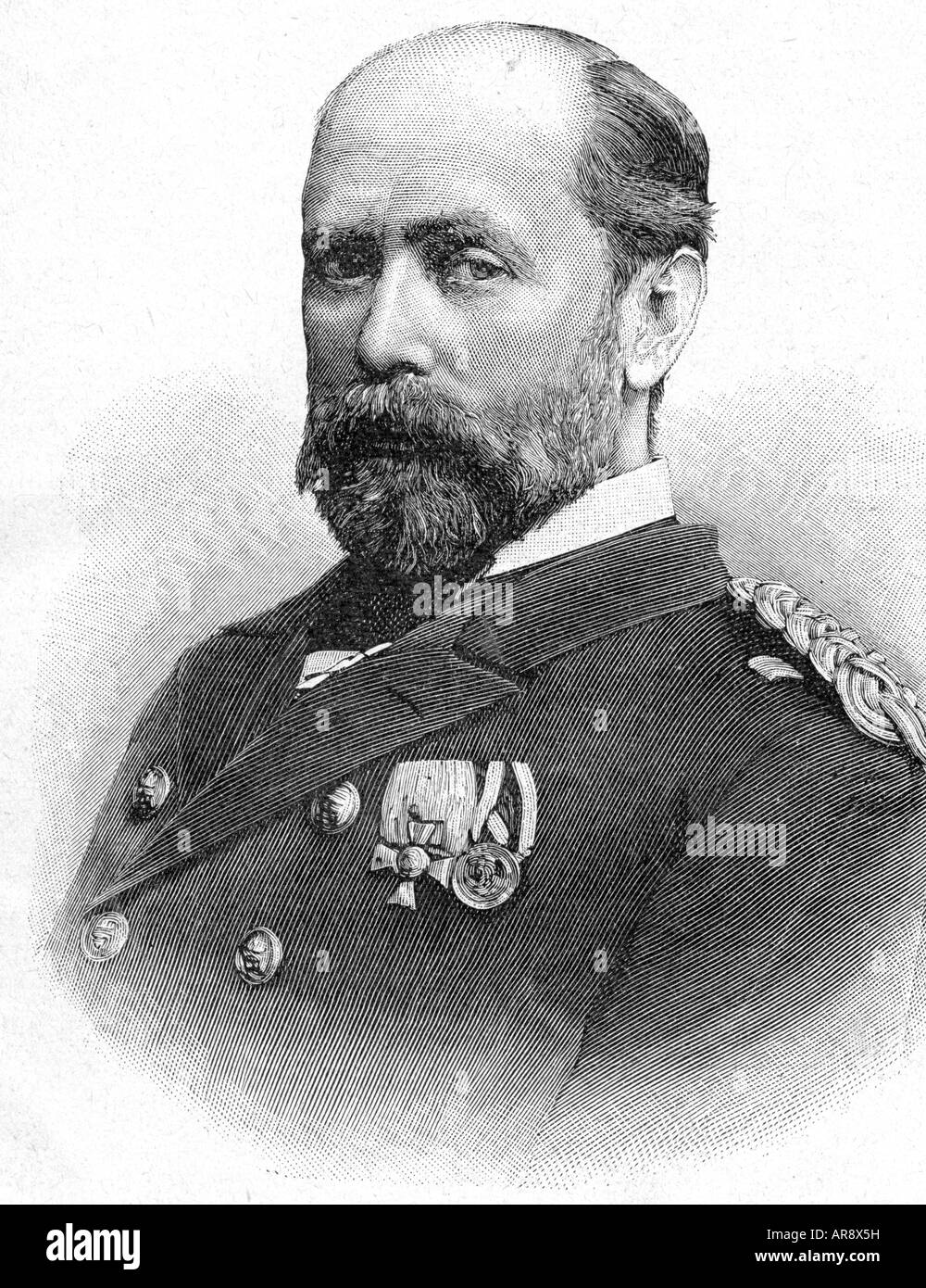 Diederichs, Otto von, 7.9.1843 - 8.3.1918, German admiral, commander of the East Asia Squadron 1897 - 1899, portrait, wood engraving, 1898, , Stock Photo
