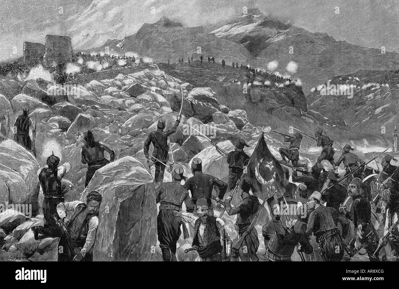 events, Cretian Insurrection 1896 1897, Turkish soldiers attacking a