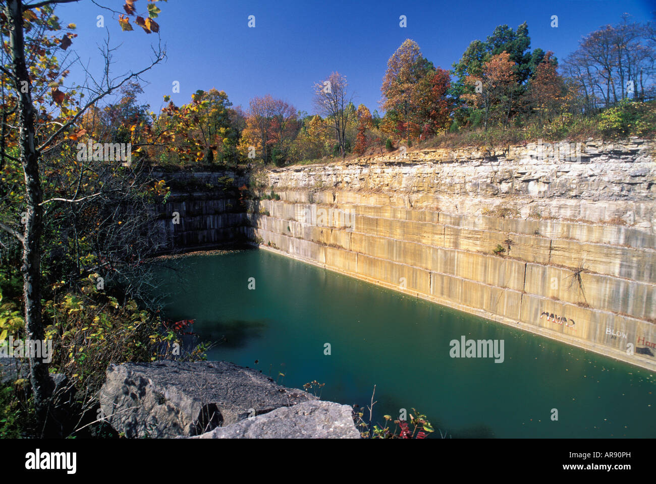 Empire Quarry and Autumn Color near Bedford Indiana Stock Photo Alamy