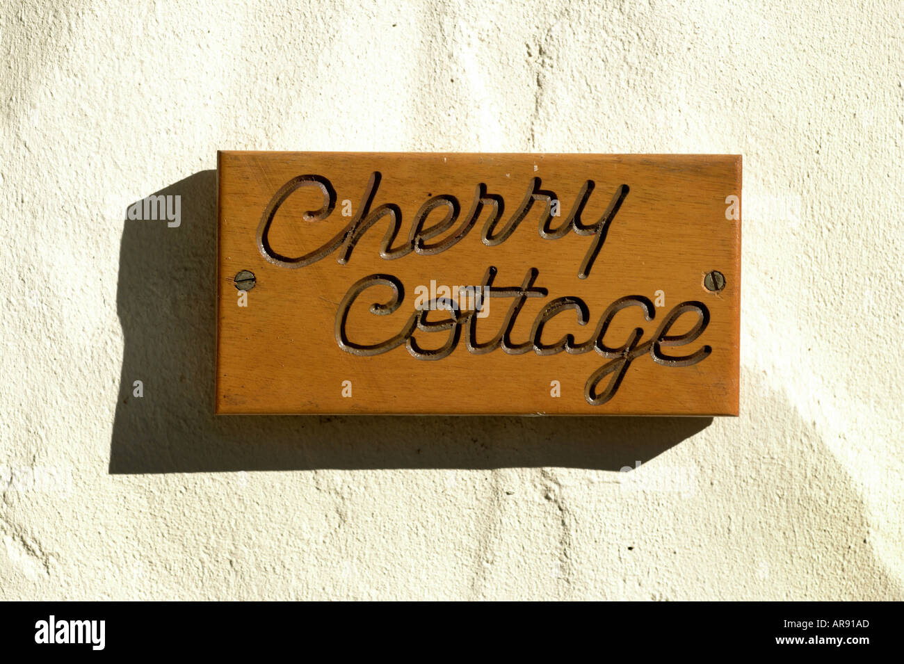 Cherry cottage house name Stock Photo