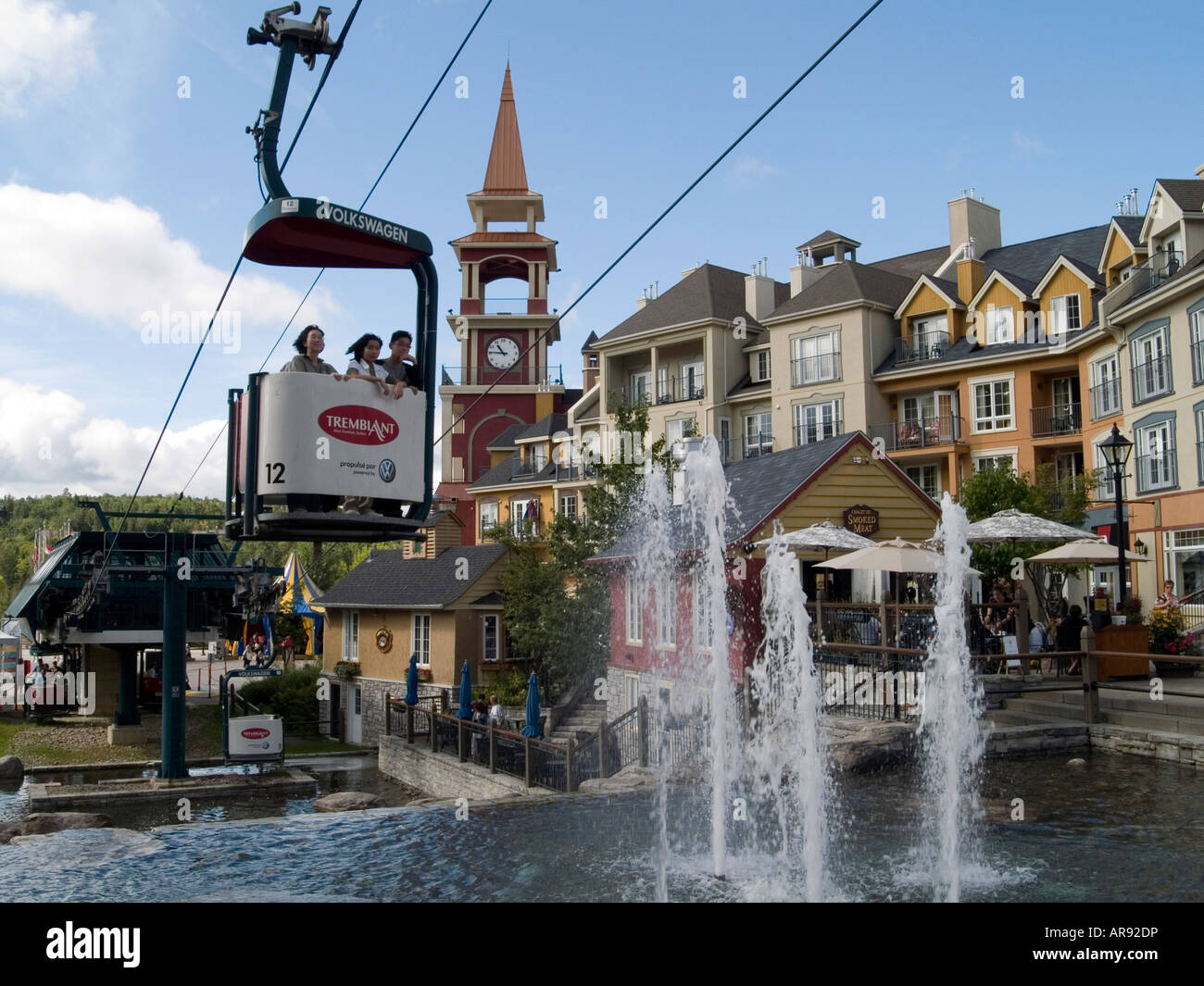The village of Mont Tremblant in the Laurentian Mountains, Quebec Canada Stock Photo