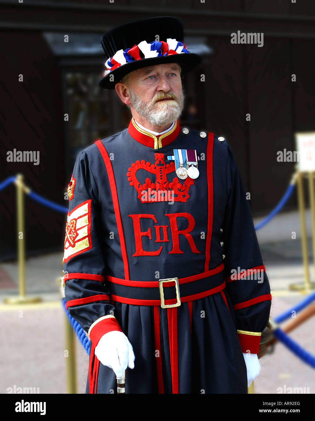Beefeater Yeoman guard at The Tower of London Stock Photo