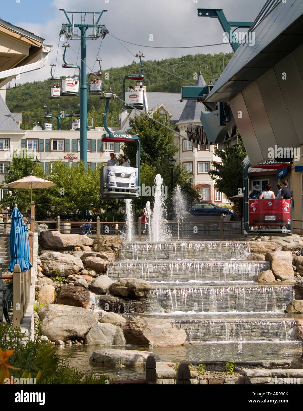 The village of Mont Tremblant in the Laurentian Mountains of Quebec, Canada Stock Photo