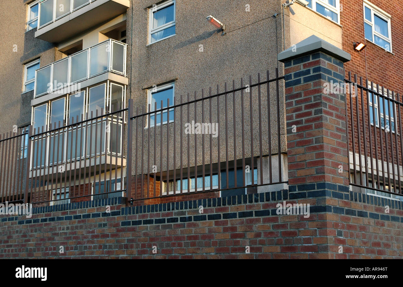 corner of a block of flats, Seacroft, Leeds Stock Photo Alamy