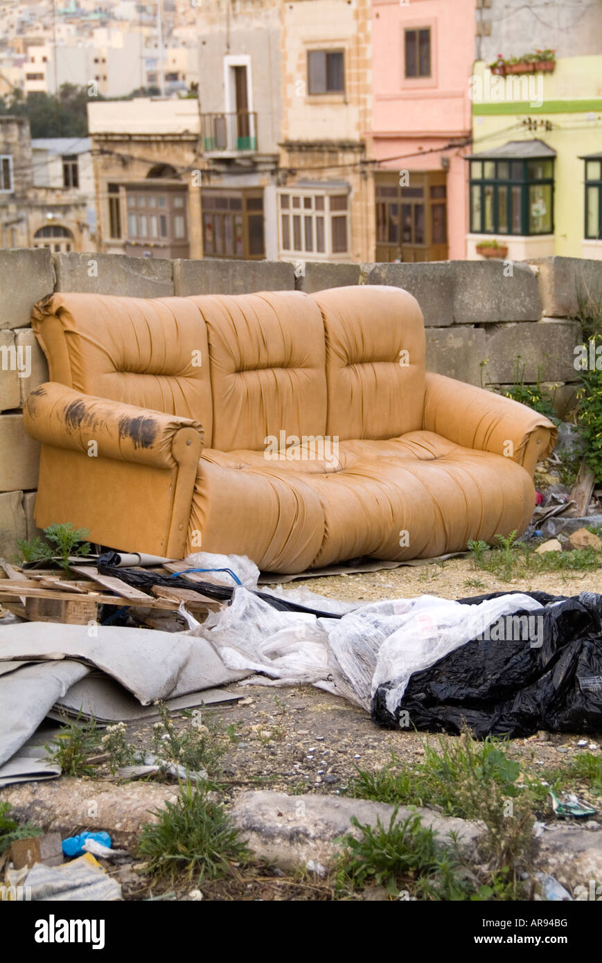 flytipping fly tipping old sofa trash rubbish Stock Photo Alamy