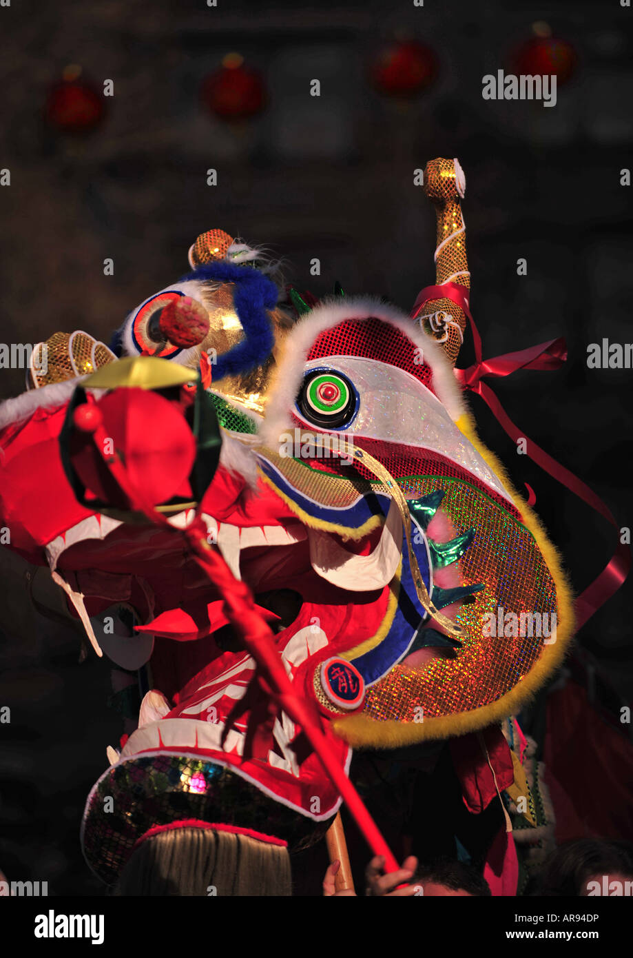 Dragon Dancers 01, Chinese New Year Stock Photo