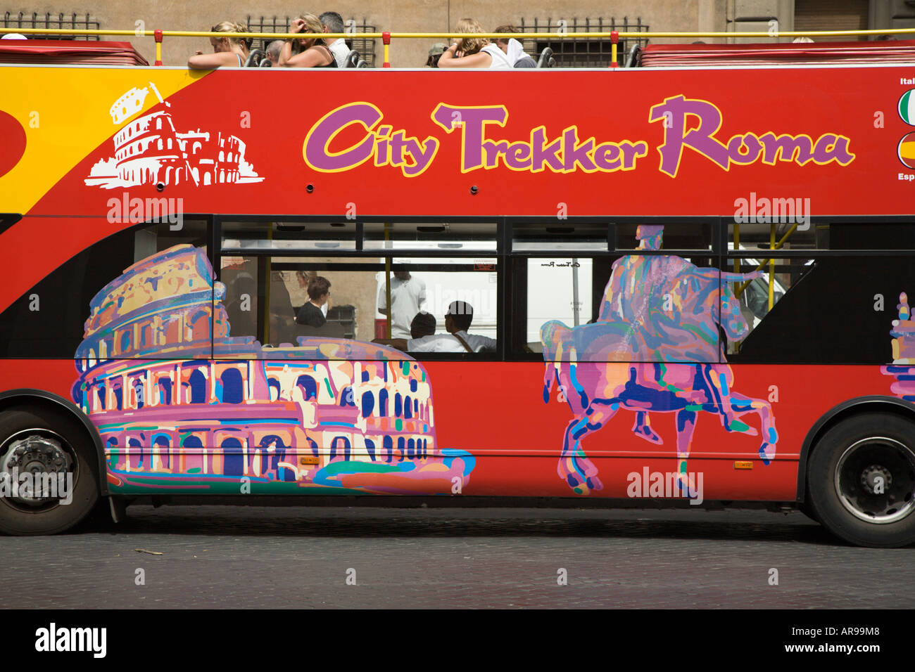 City Trekker Roma Tour Bus Stock Photo