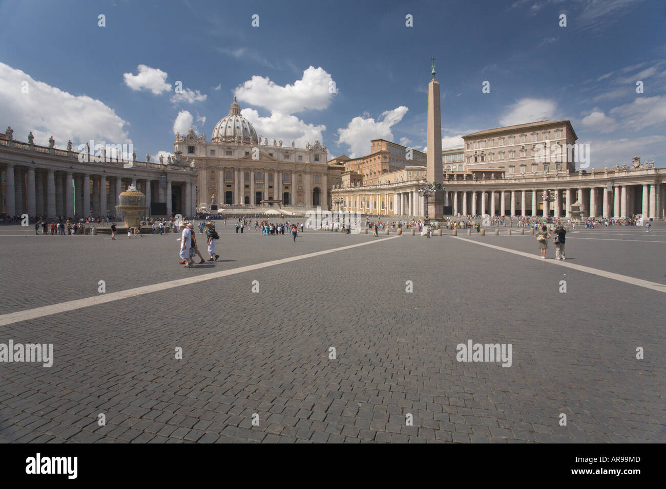 Piazza San Pietro St Peters Square in Rome Stock Photo