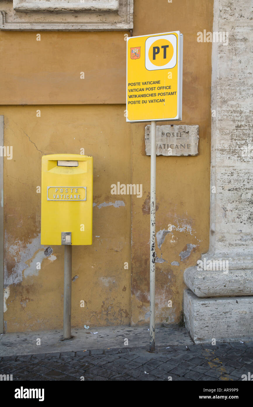 A postbox at the Vatican City in Rome Italy Stock Photo