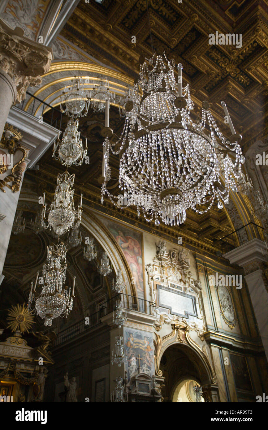 The interior of the church of Santa Maria In Aracoeli Rome Italy Stock Photo