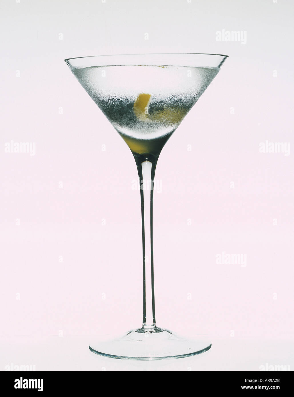 Martini with an olive Stock Photo
