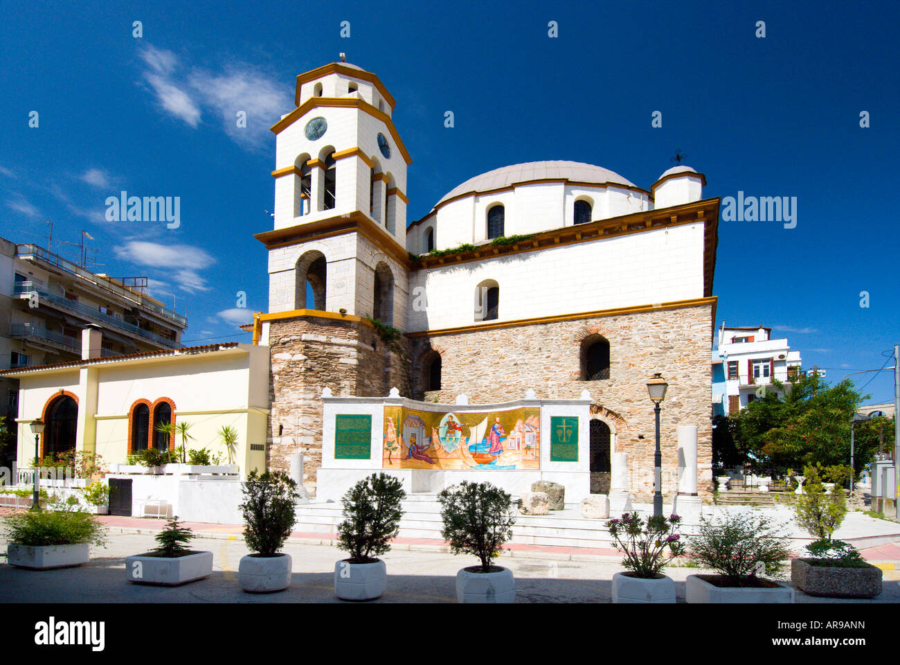 The church of St Nicholas mosaic and memorial to St Paul in Kavala