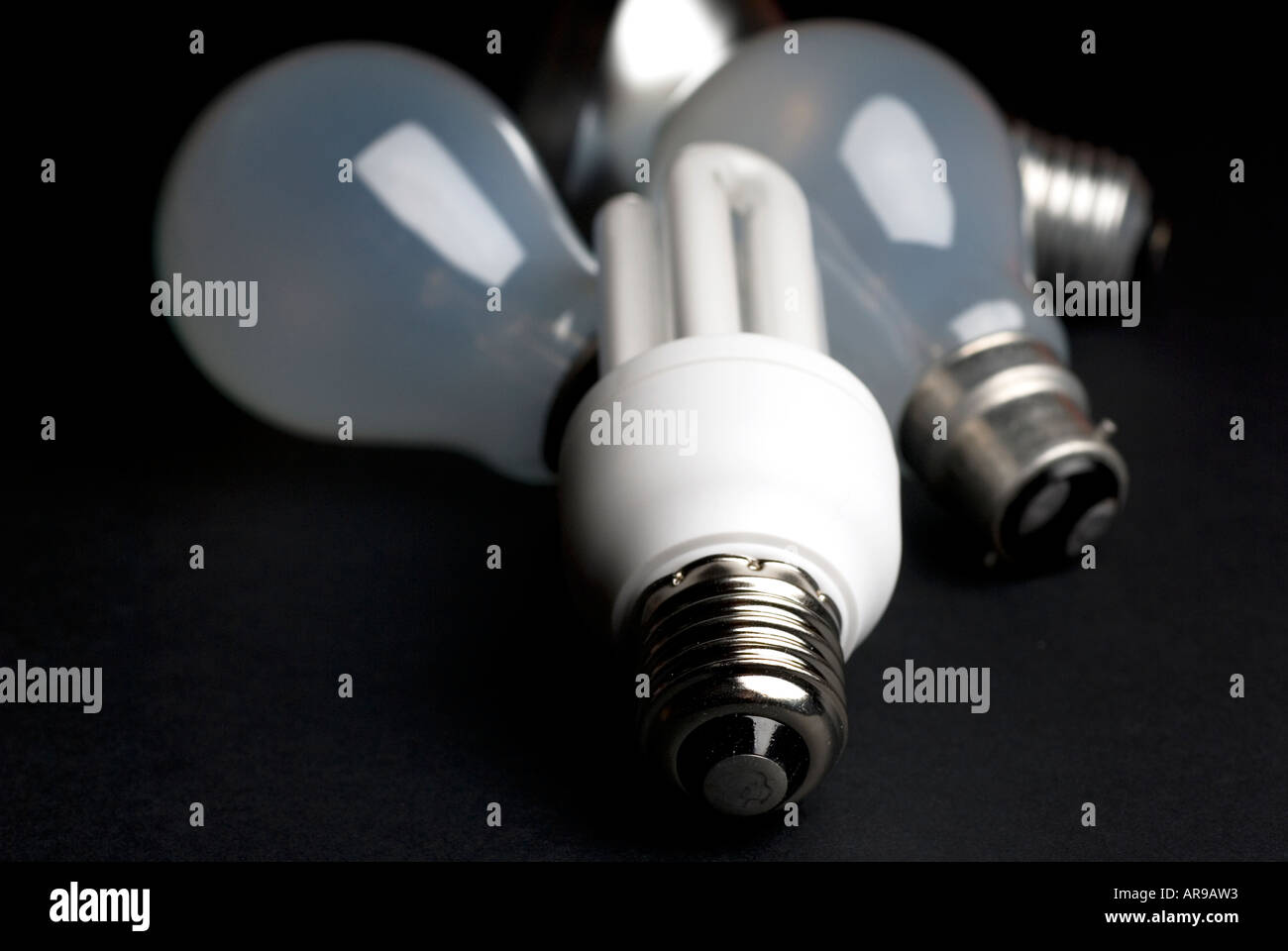 Image of old style and the new energy efficient lamps Stock Photo - Alamy