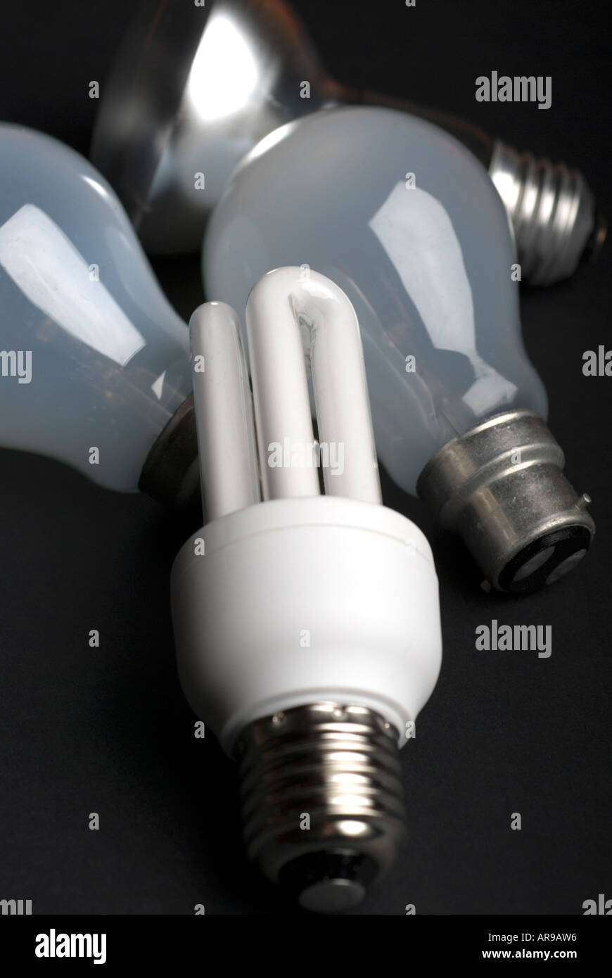 Image of old style and the new energy efficient lamps Stock Photo - Alamy