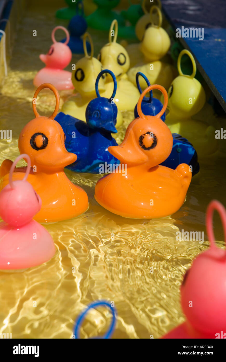 Image of a Hook a Duck stall at a country fair Stock Photo Alamy