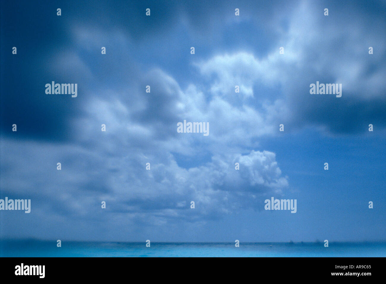 Dramatic skies in the Caribbean Stock Photo