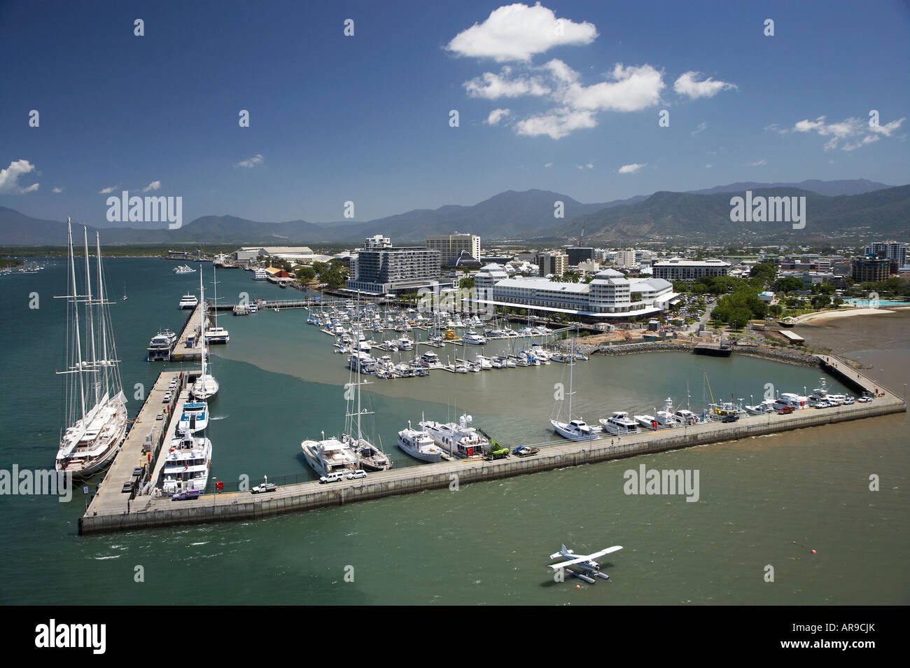 Pier Marina Cairns North Queensland Australia aerial Stock Photo - Alamy