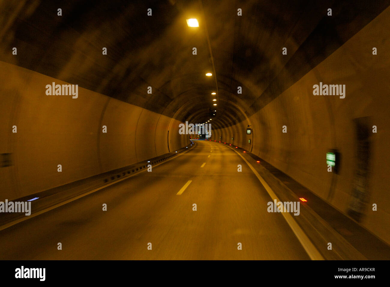 Tunnel, Gallerie between Feldkirch and Innsbruck, Tyrol, Austria Stock Photo