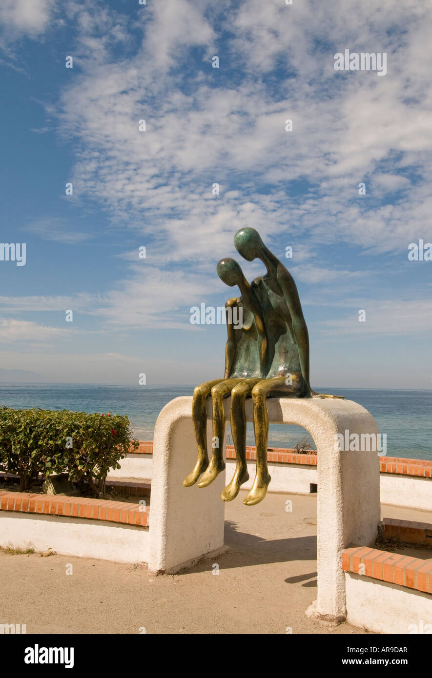 Mexico Jalisco Puerto Vallarta Seaside Sculptures And Art Work On The Malecon Boardwalk Banderas Bay Pacific Ocean Stock Photo Alamy