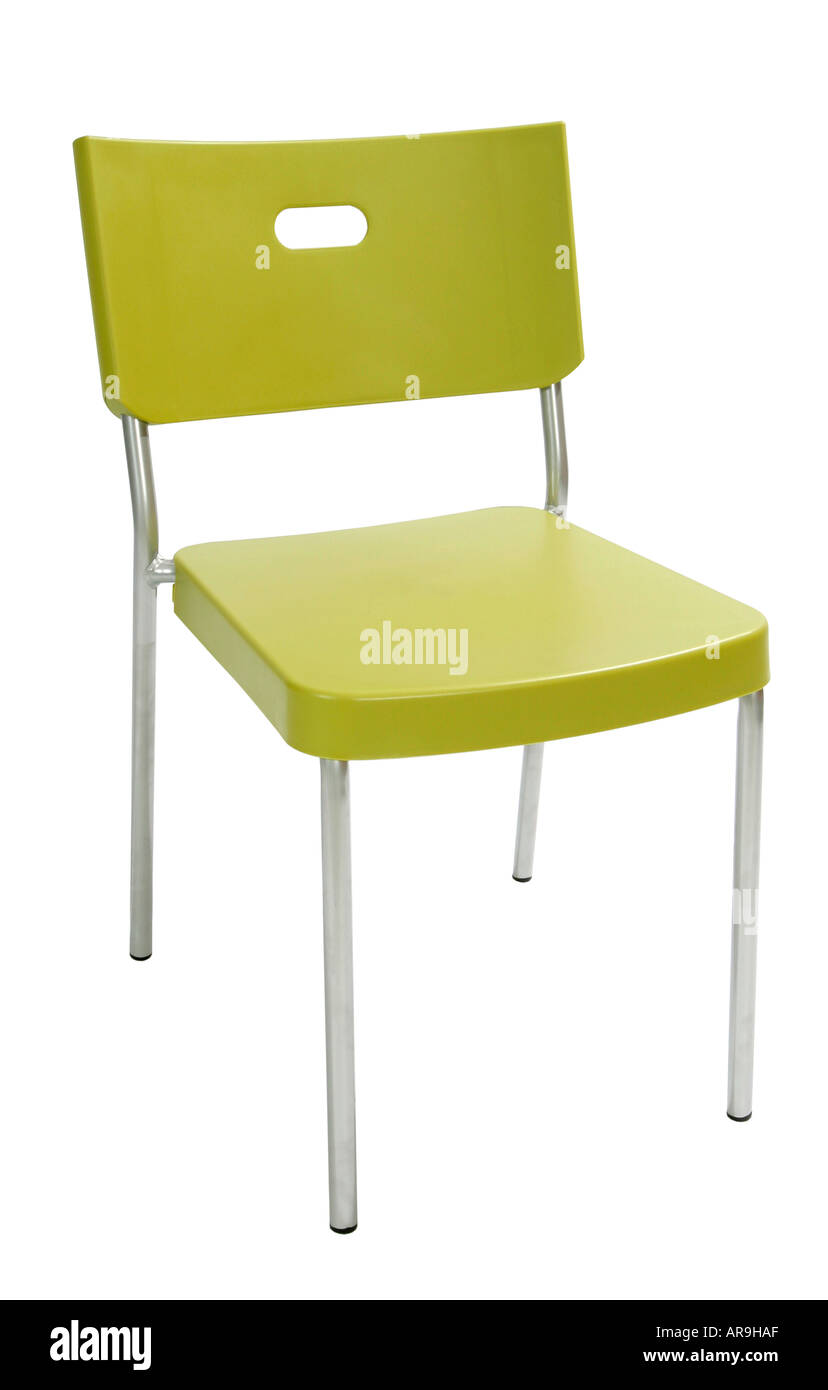 green chair plastic chair seat furniture object colour indoor nobody vertical color convenient studio interior IKEA Stock Photo