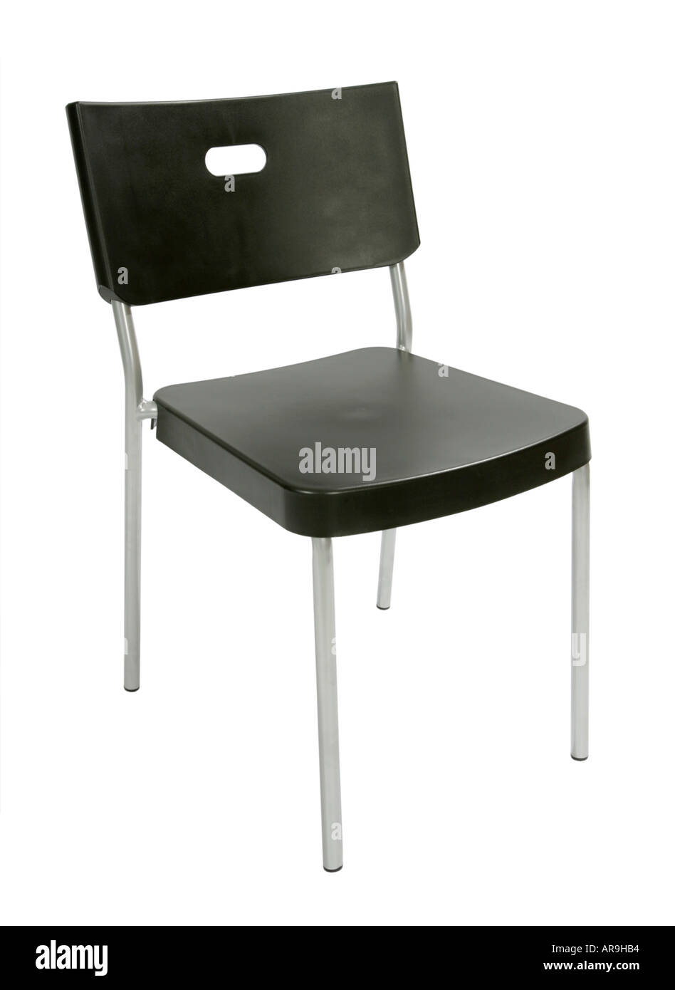 black chair plastic chair seat furniture object colour indoor nobody vertical color convenient studio interior IKEA Stock Photo
