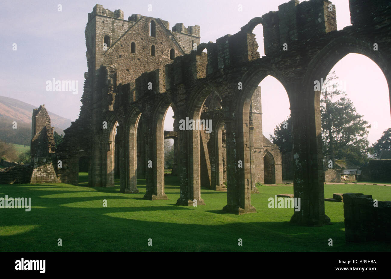Llanthony Priory Remains of House of Augustinian Canons Llanthony South East Wales Stock Photo