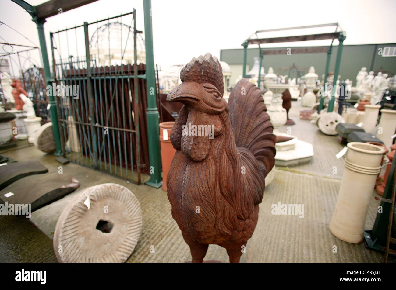 statue of rooster cock cockerel at solopark reclamation building ...