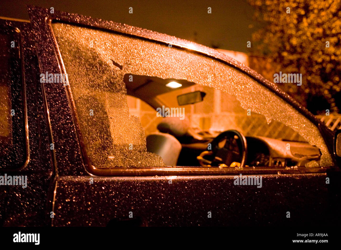 Car Crime in London Street Stock Photo