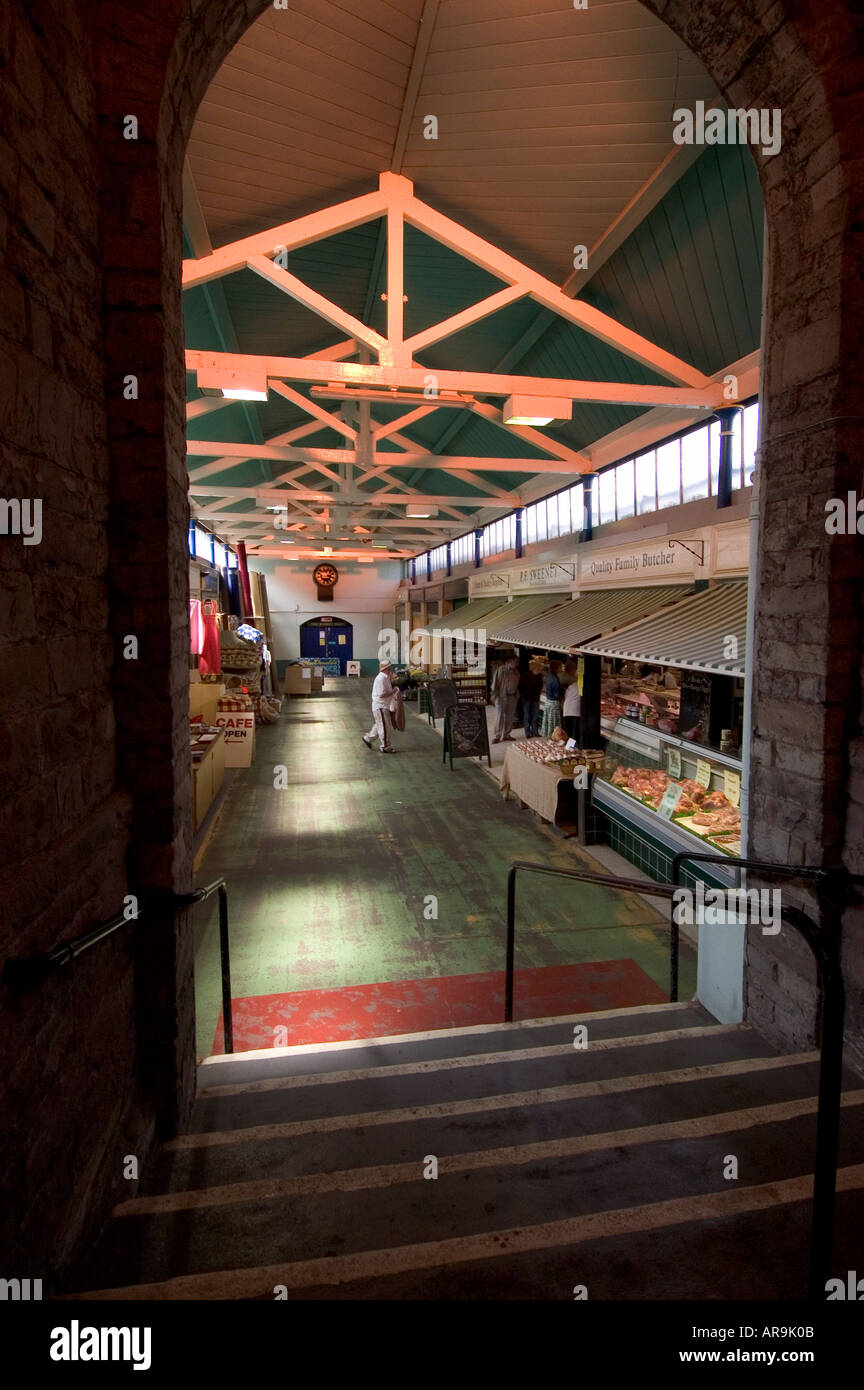 Market Hall Interior Brecon Mid Wales Stock Photo Alamy
