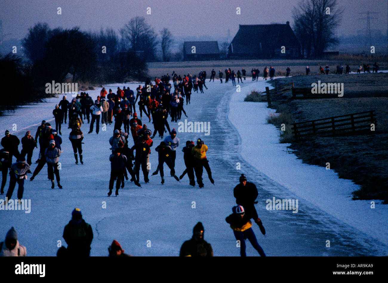 The Elfstedentocht 200 Kilometer, Kilometre, ice skating race along