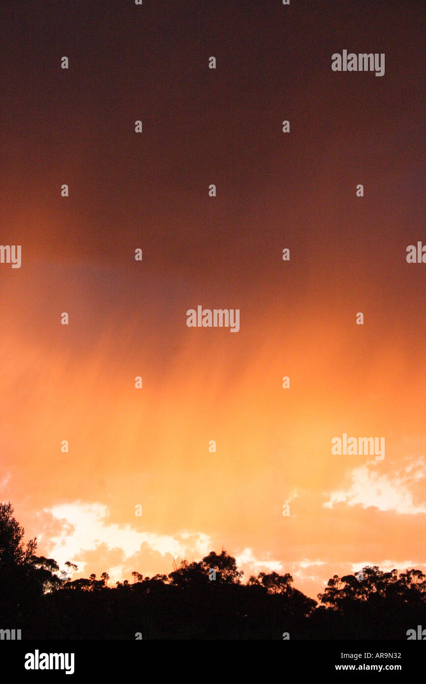 FIRE IN THE SKY SUNSET QUEENSLAND AUSTRALIA Stock Photo - Alamy