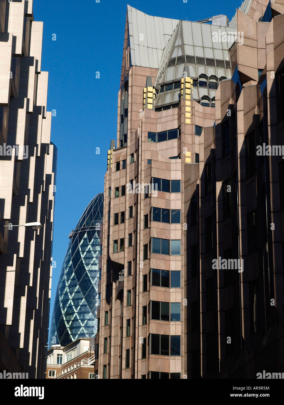 View along Mincing Lane with Minster court on the right and 30 St Mary