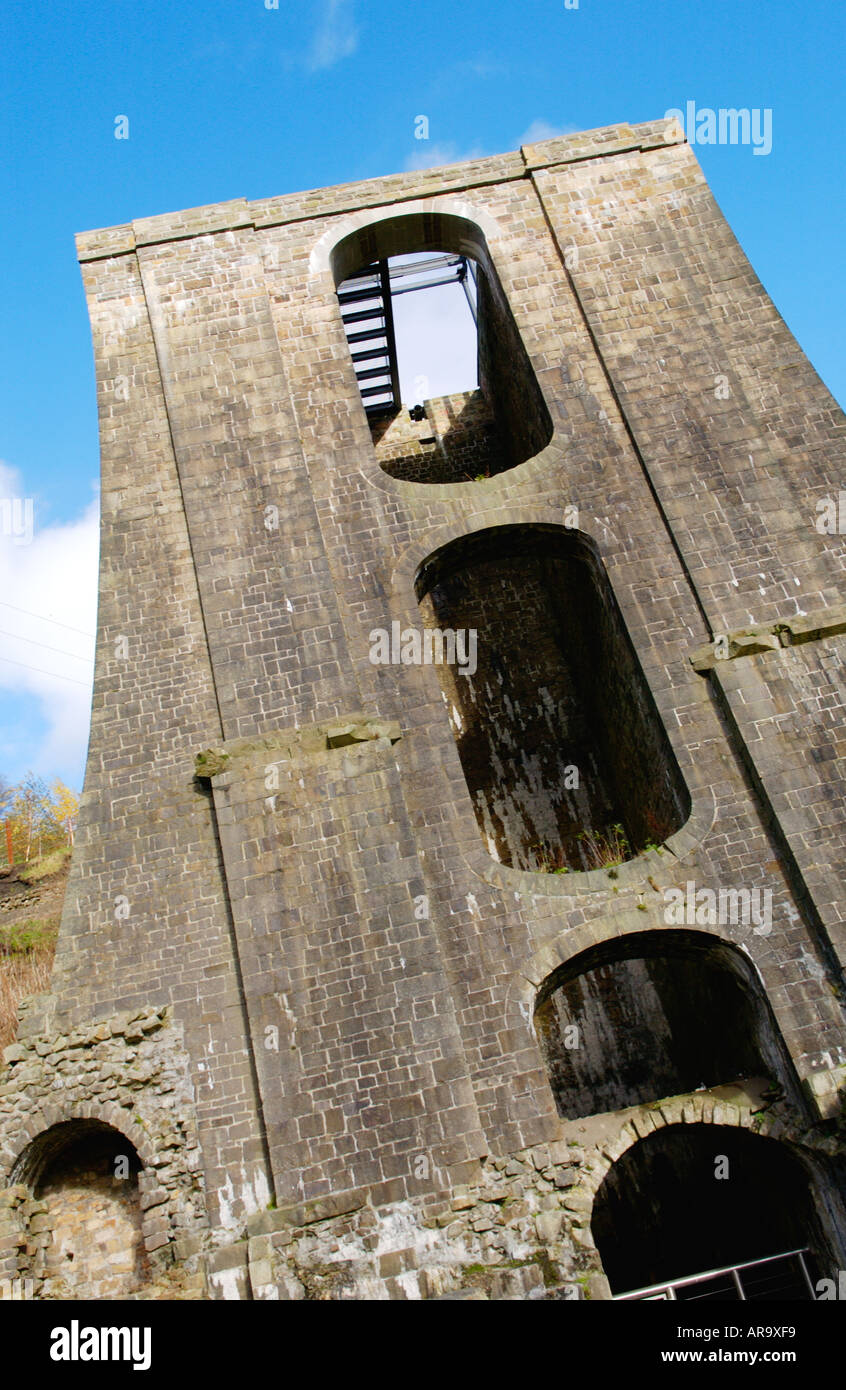 Water Balance Tower constructed in 1839 at Blaenafon Ironworks Gwent South Wales UK Stock Photo